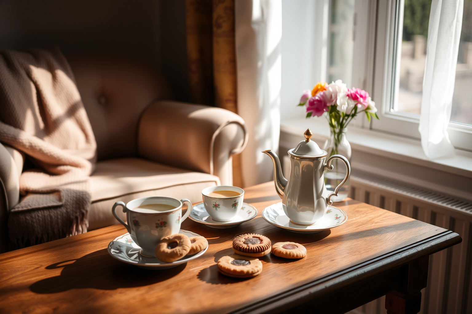 A keksz és tea álmok a komfort és béke szimbólumai.