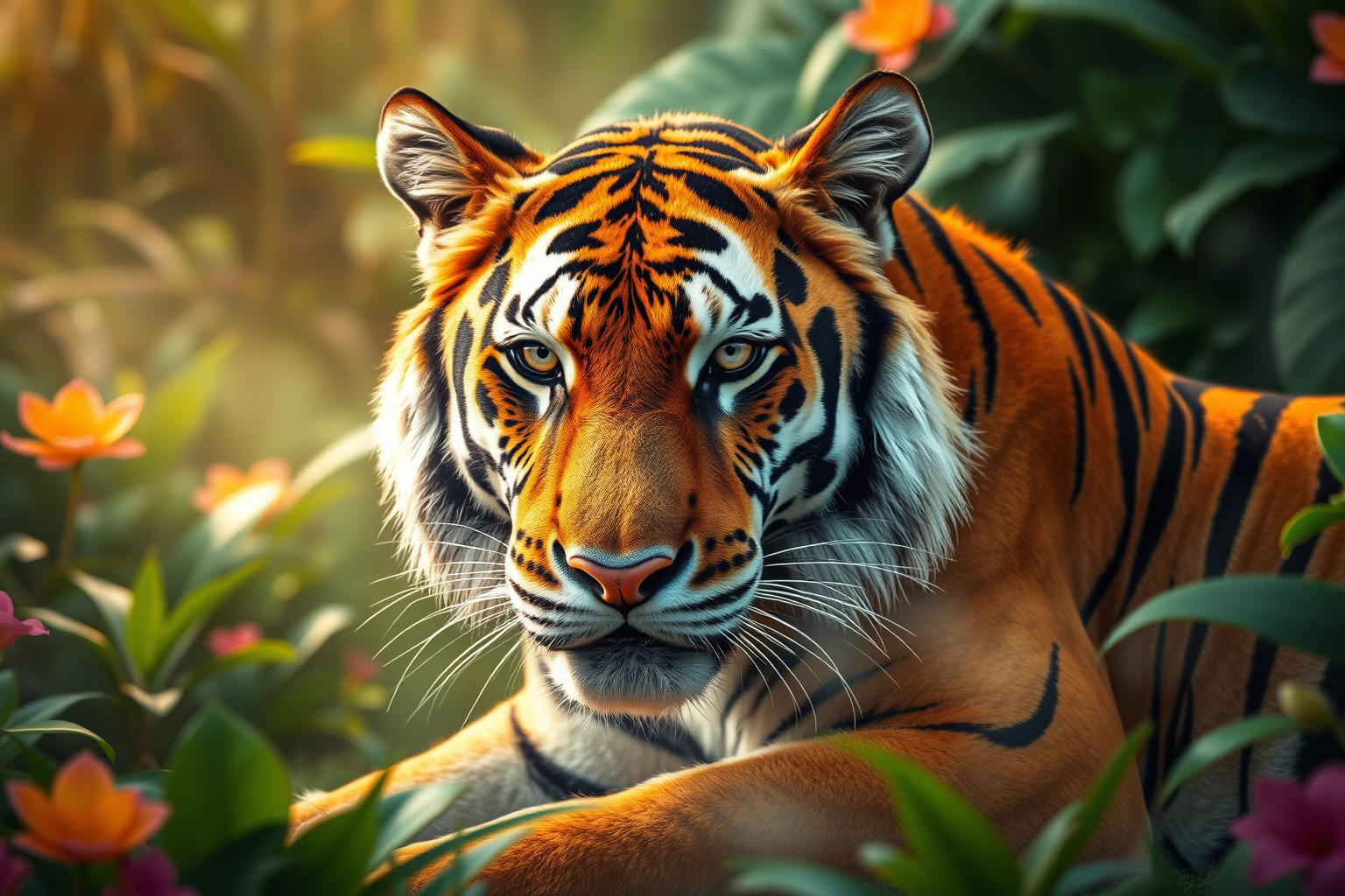A tigris színei az erőt és a bátorságot szimbolizálják.