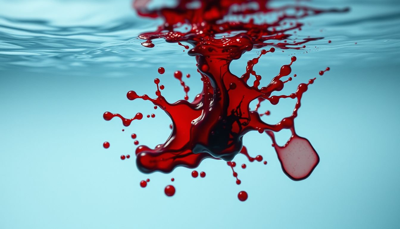 A 23. álom: Vér a vízben a veszteség jele lehet.