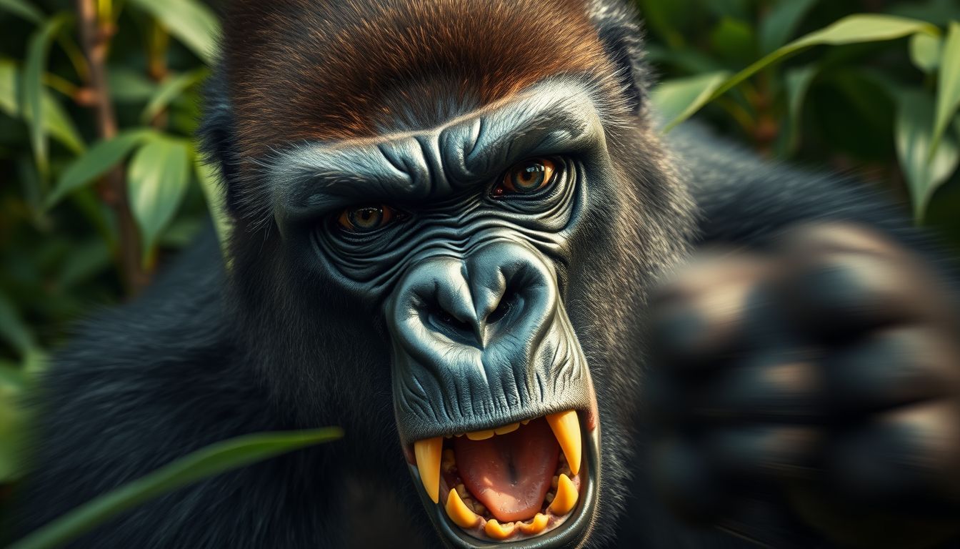 A gorilla támadás álomban belső konfliktus és félelem jele.