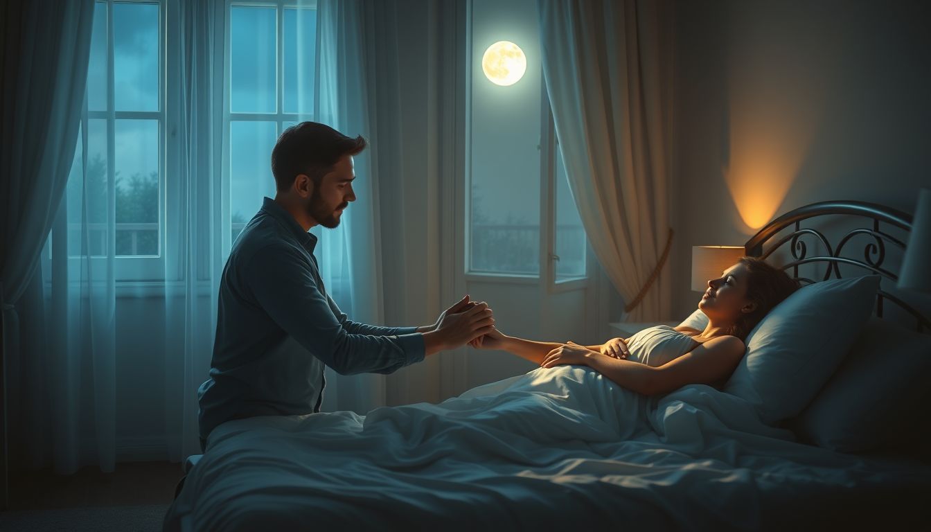 Álmokban való imádkozás a gyógyulás és remény jelképe.
