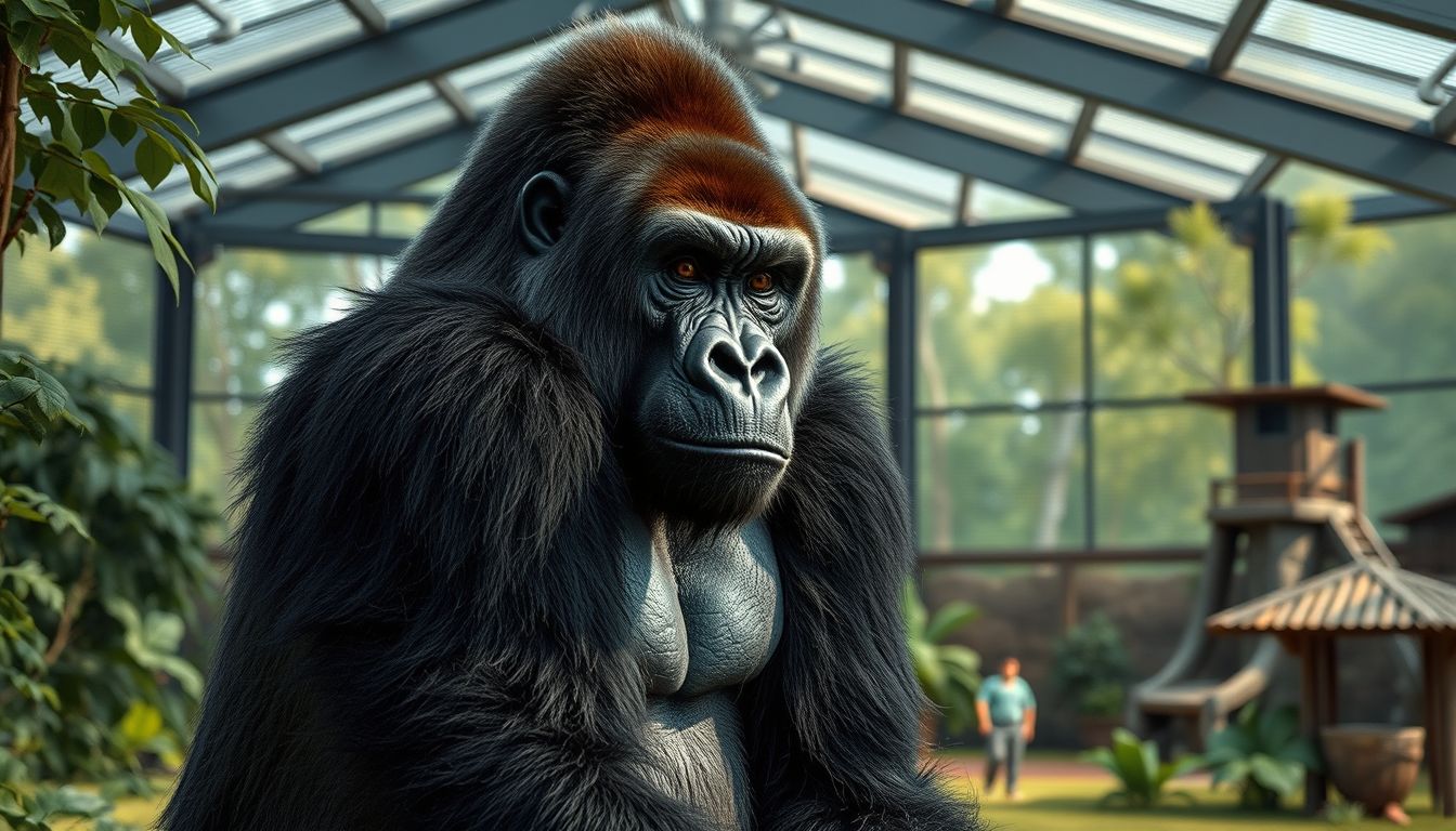 A 7. gorilla az állatkertben az erő és szabadság jelképe.
