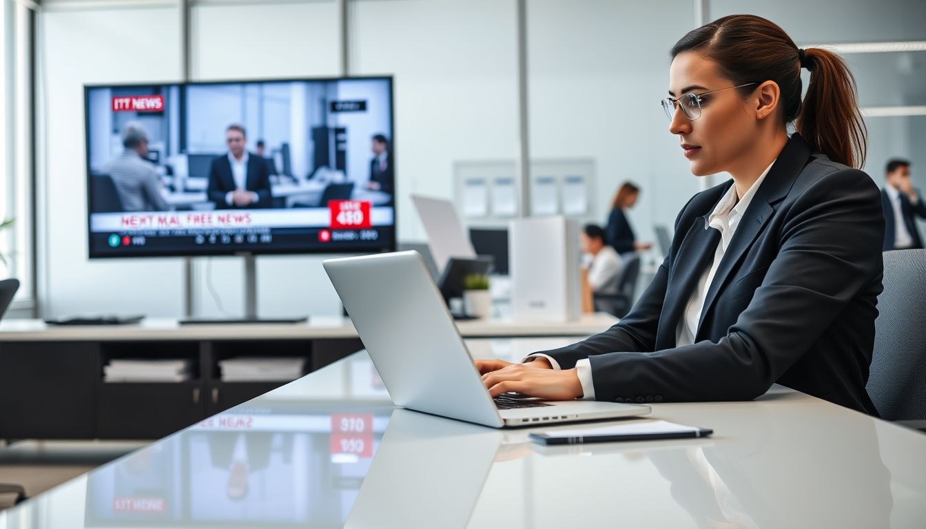 A munkahelyi televízió álom gyakran stressz és figyelemmegosztás jelképe.