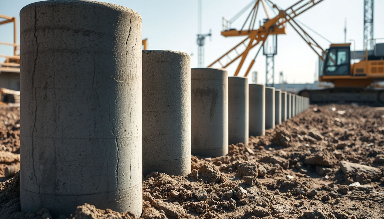 A cölöpök a betonban az állhatatosság és stabilitás jelképei.