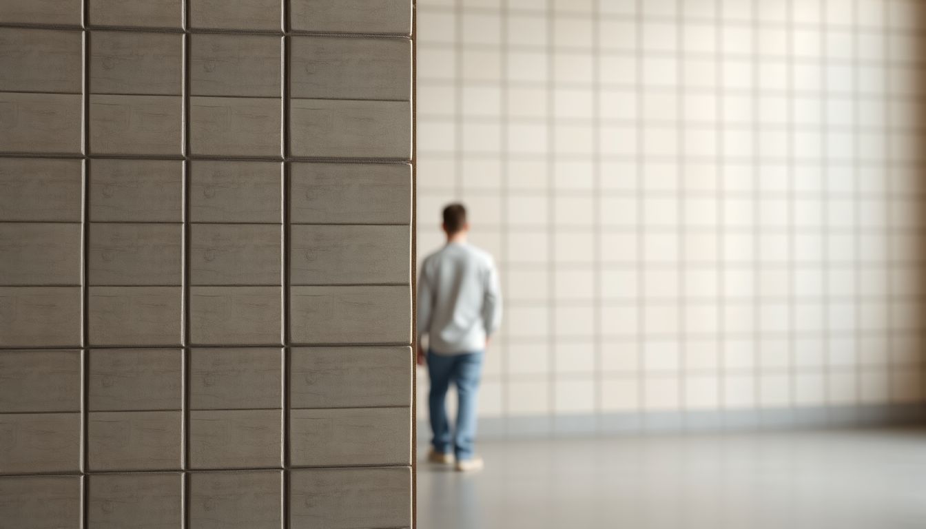 A csempézett fal álomban a védelem és korlát jelképe.