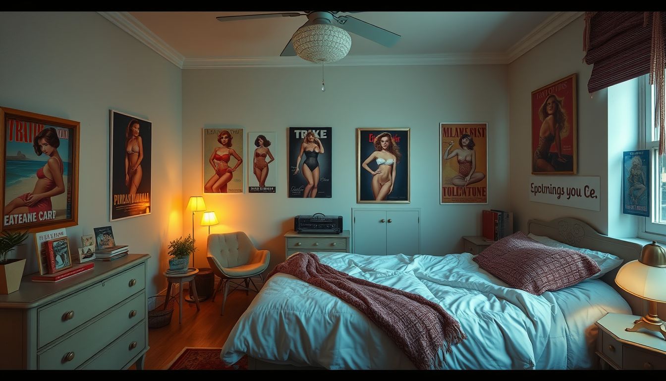 A pin-up poszterek álmokban önbizalom és vágy kifejezői.