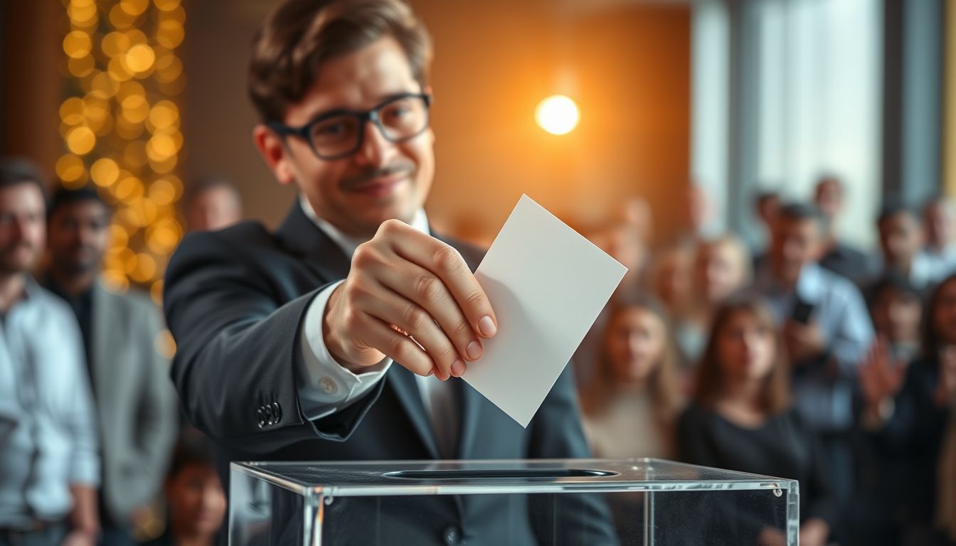 A szavazás megnyerése az elismerés és hatalom jelképe.