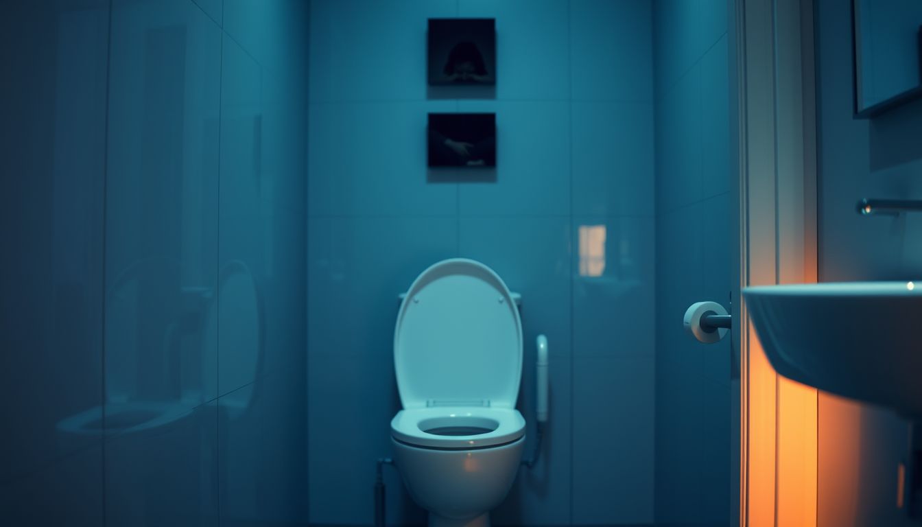 A WC-n ülve zavartnak lenni belső feszültséget jelez.