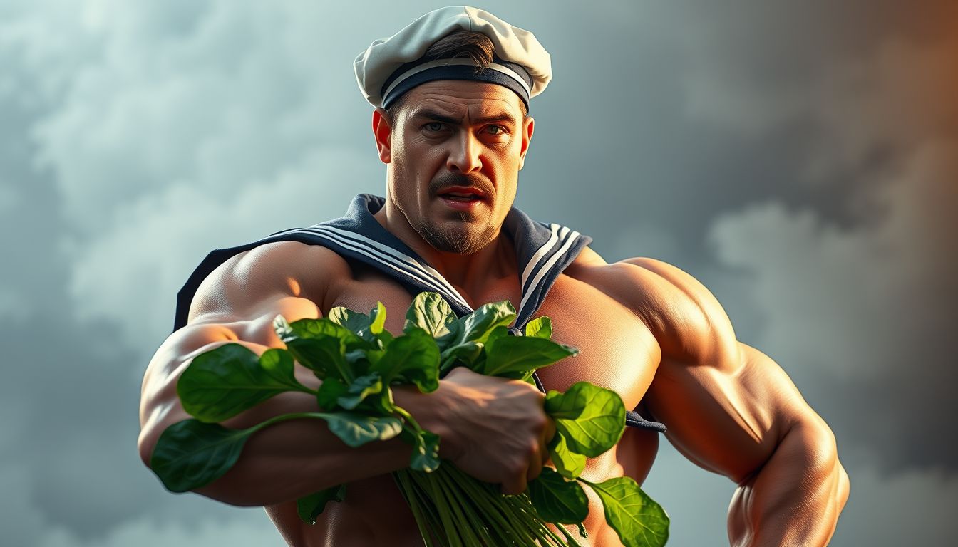 A spenót álmodban Popeye erejét és kitartását szimbolizálja.