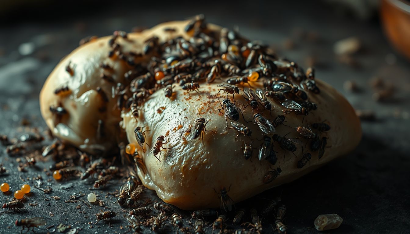 Álomban rovarok az ételen a tisztátalanság jele lehet.