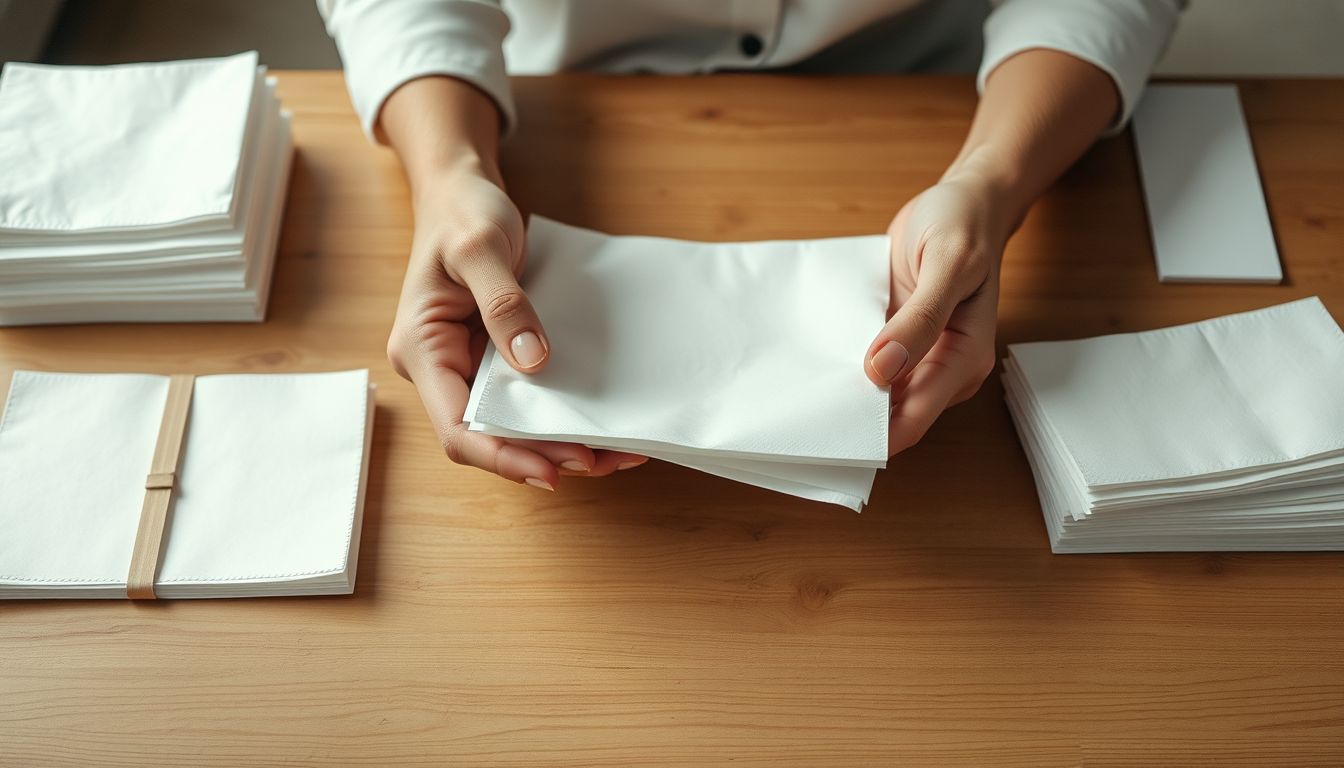 Álmodni papírszalvéta hajtogatásáról a rendezettség vágyát jelzi.