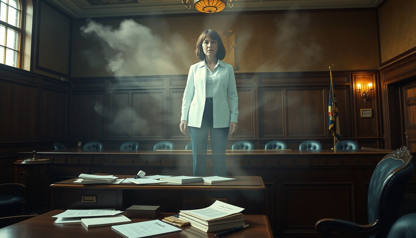 A bírósági tisztviselő álma jogi feszültséget jelezhet előre.