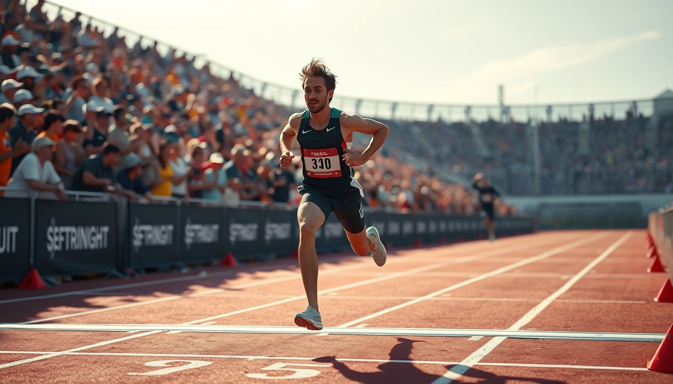 A célvonal átlépése a siker elérését és kitartást jelzi.