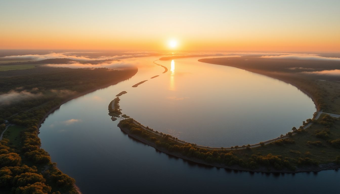 A folyó torkolata az élet új kezdetét jelképezi.