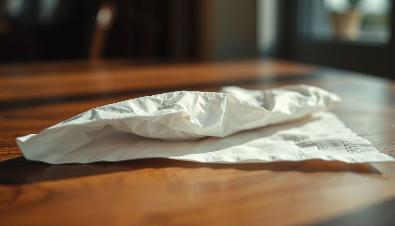 A papírszalvéta az élet múlandóságának szimbolikus jele.