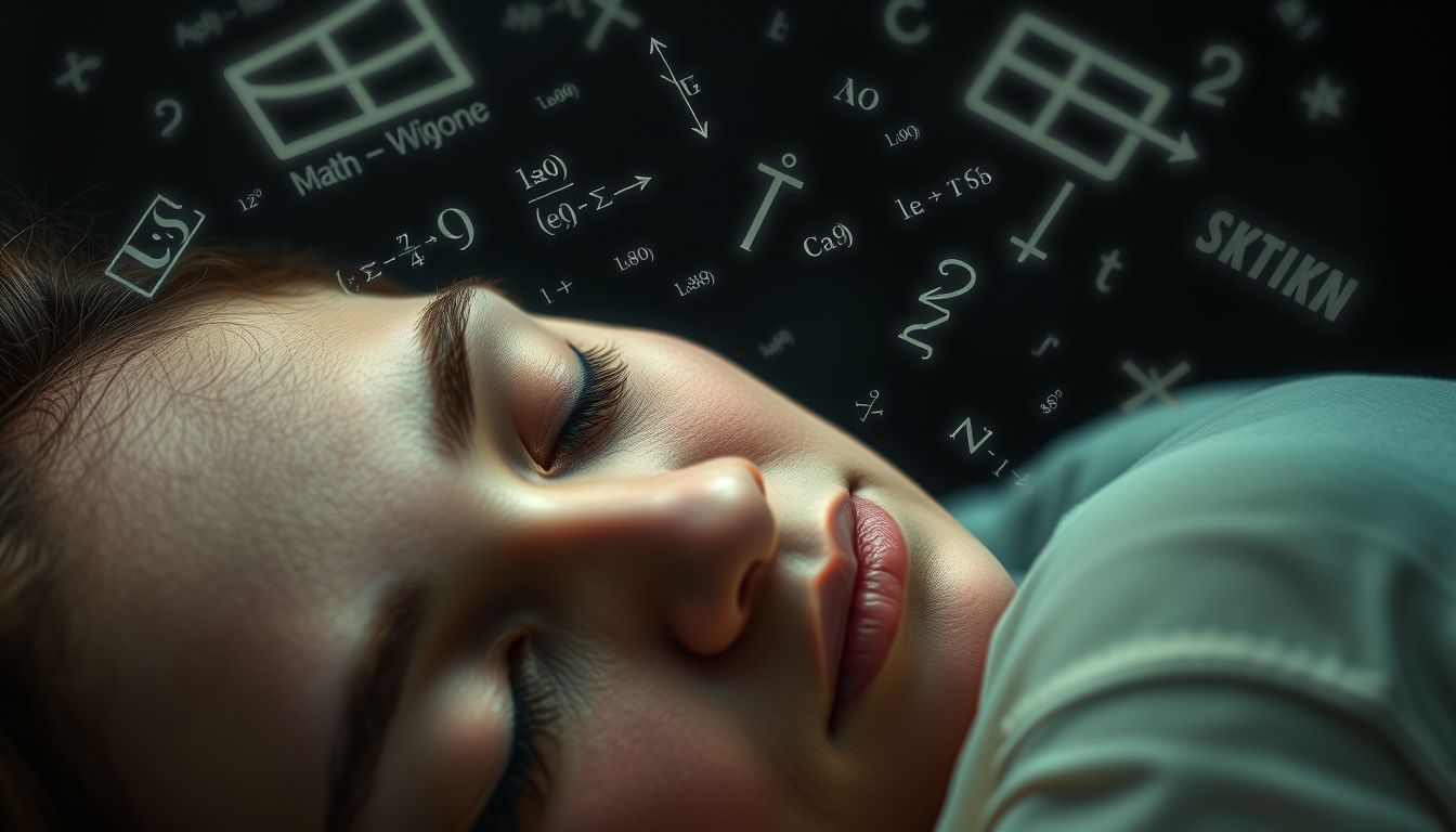 Álomban algebrai feladatok megoldása problémamegoldó képességet jelképez.