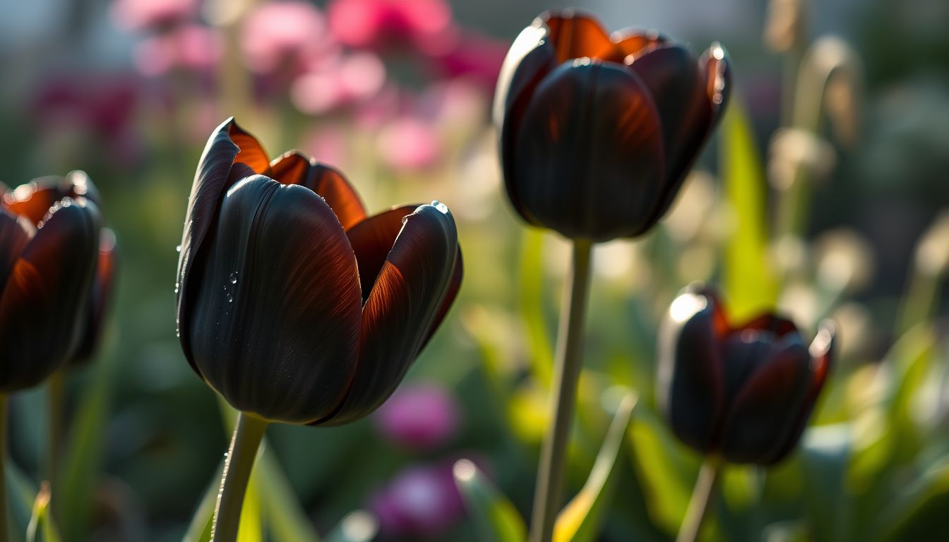 A fekete tulipán az elegancia és titok ritka szimbóluma.