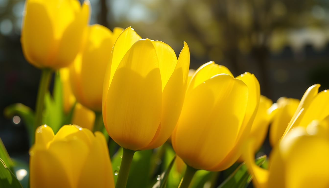 A sárga tulipán álmok vidám barátságot és féltékenységet jelentenek.
