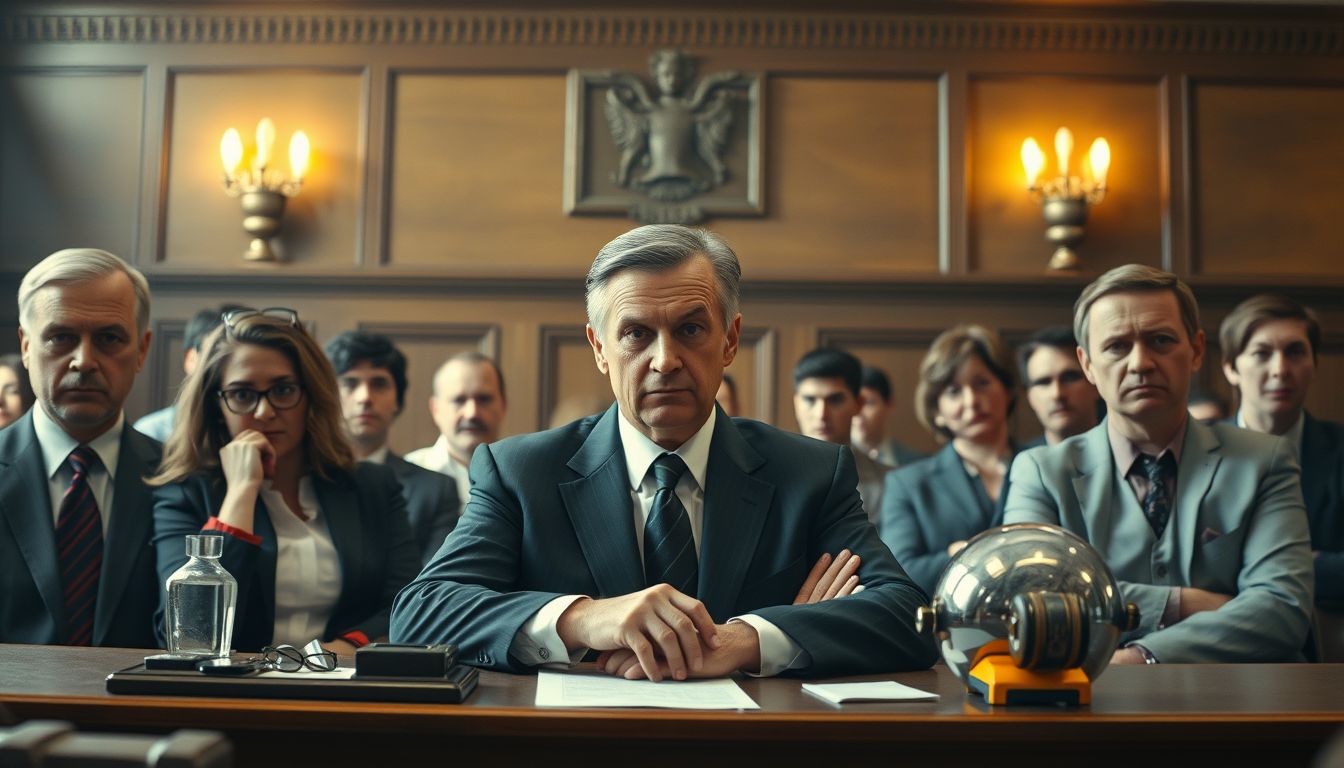 Álom: furcsa tárgyalás bírósági tisztviselői szerepben váratlan jelentés.