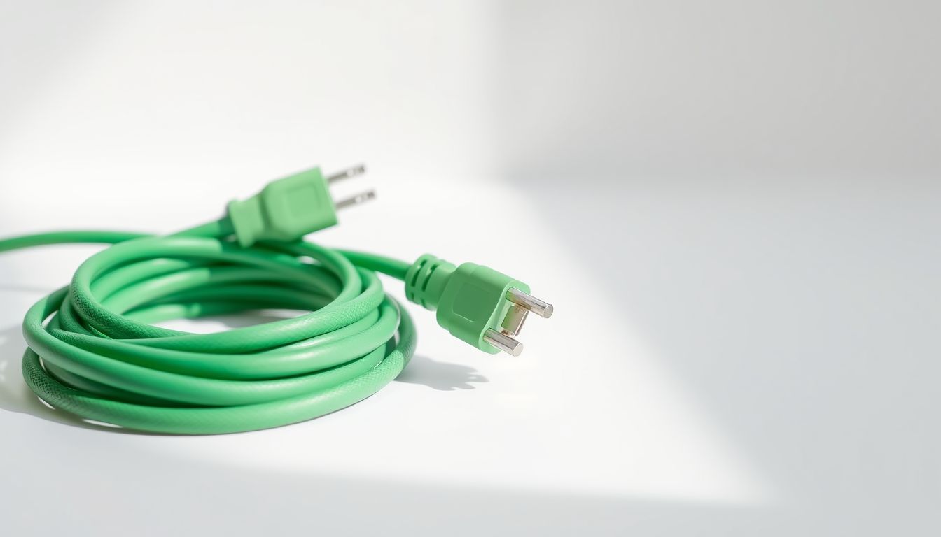 A zöld hosszabbító kábel álmában új energiaforrást jelez.