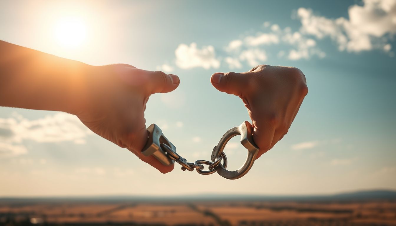 A bilincsek legyőzése álomban a szabadság vágyát jelzi.