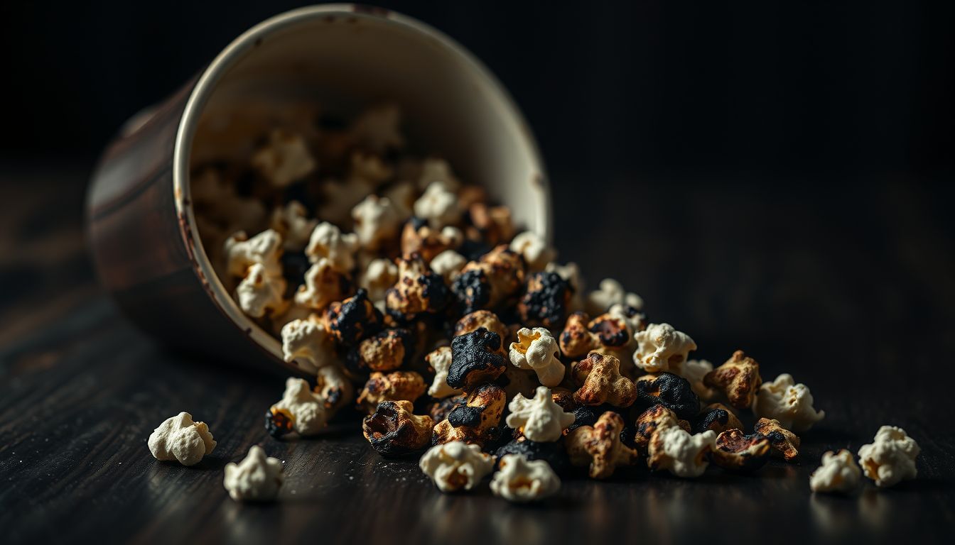 Az égett popcorn álomban az elpazarolt esélyek figyelmeztetése.