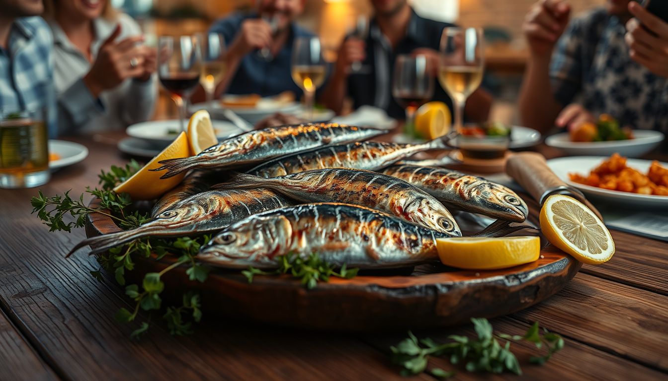 A grillezett szardínia álomban a közös öröm szimbóluma.