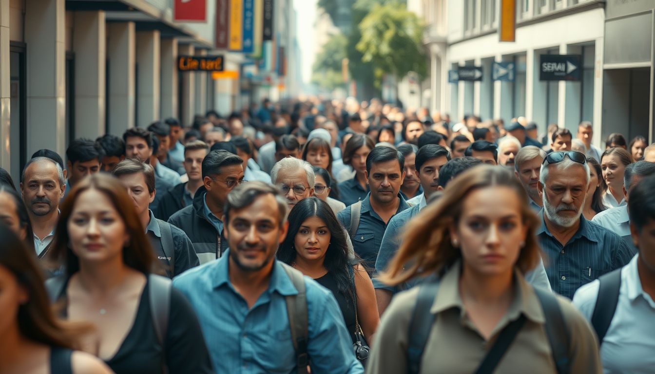 Zsúfolt helyen gyalogolni álomban stressz és kihívások jele.