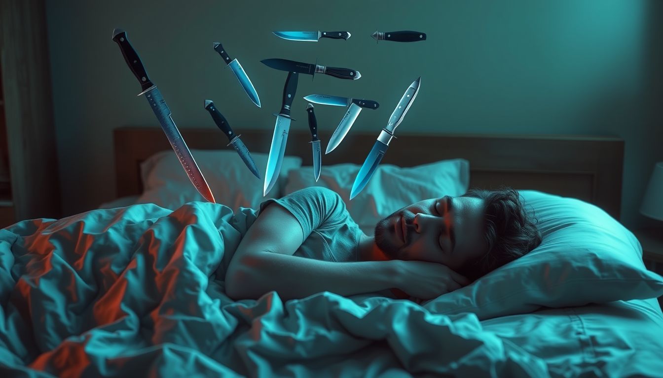 A kés az álomban gyakran a belső feszültség jele.