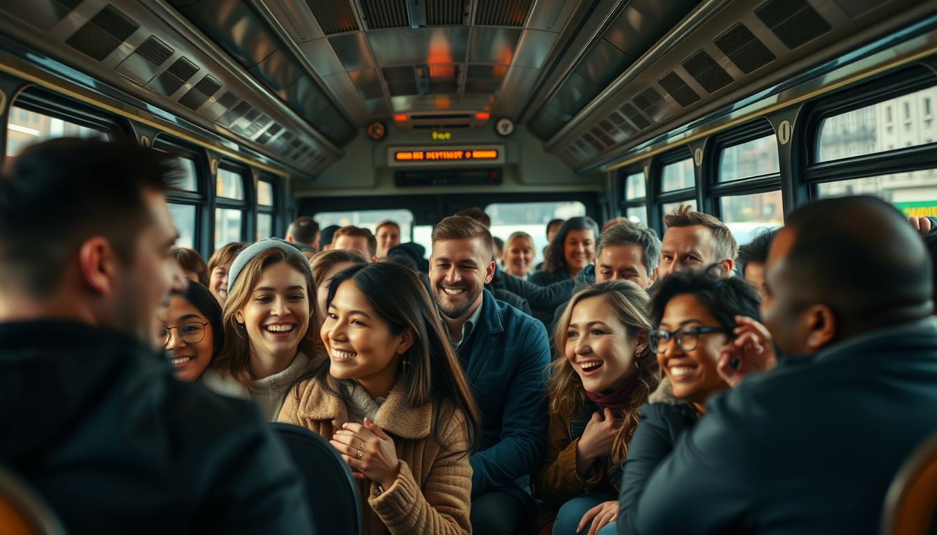 A morajló busz álomban a közösségi összetartozást jelképezi.