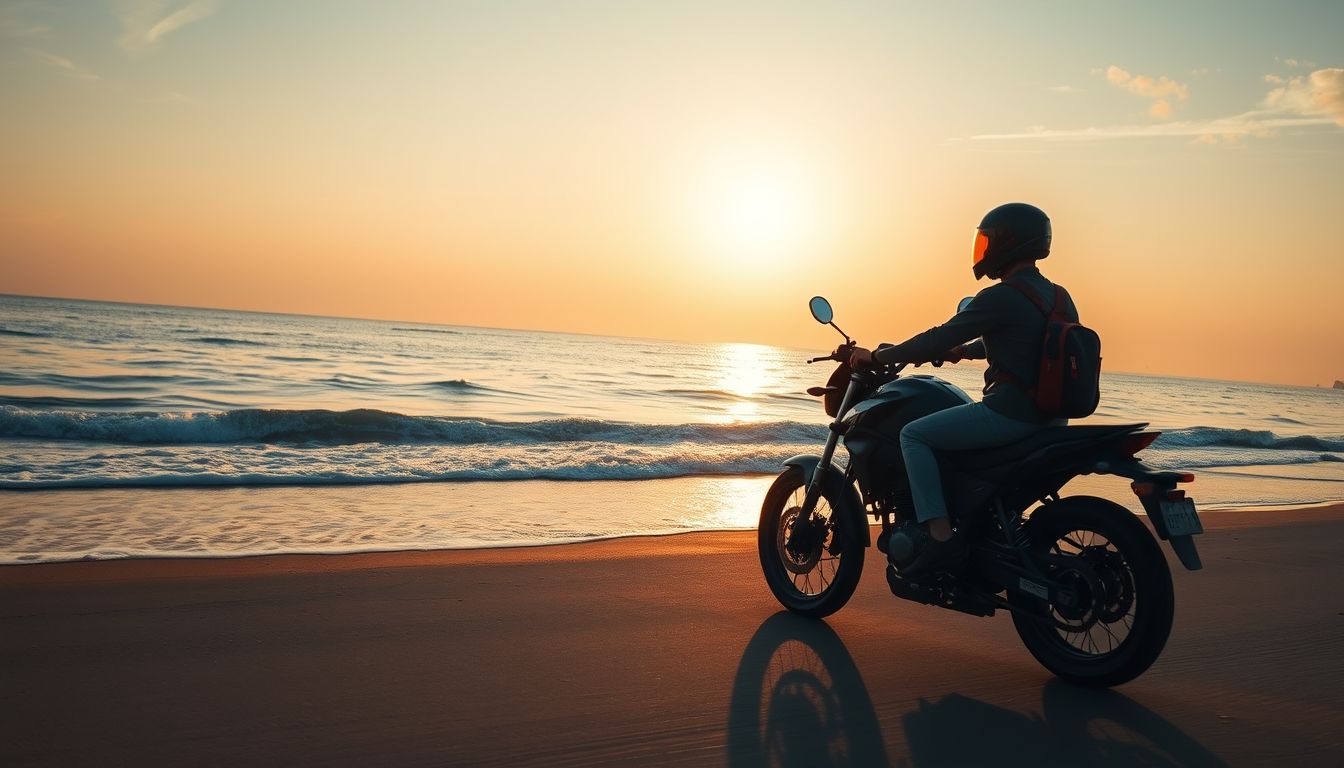 A tengerparti motorozás a szabadság és béke érzését hozza.