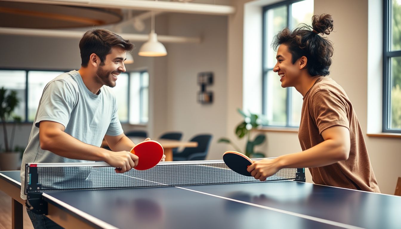A pingpong a barátságot és kapcsolatteremtést erősíti játék közben.