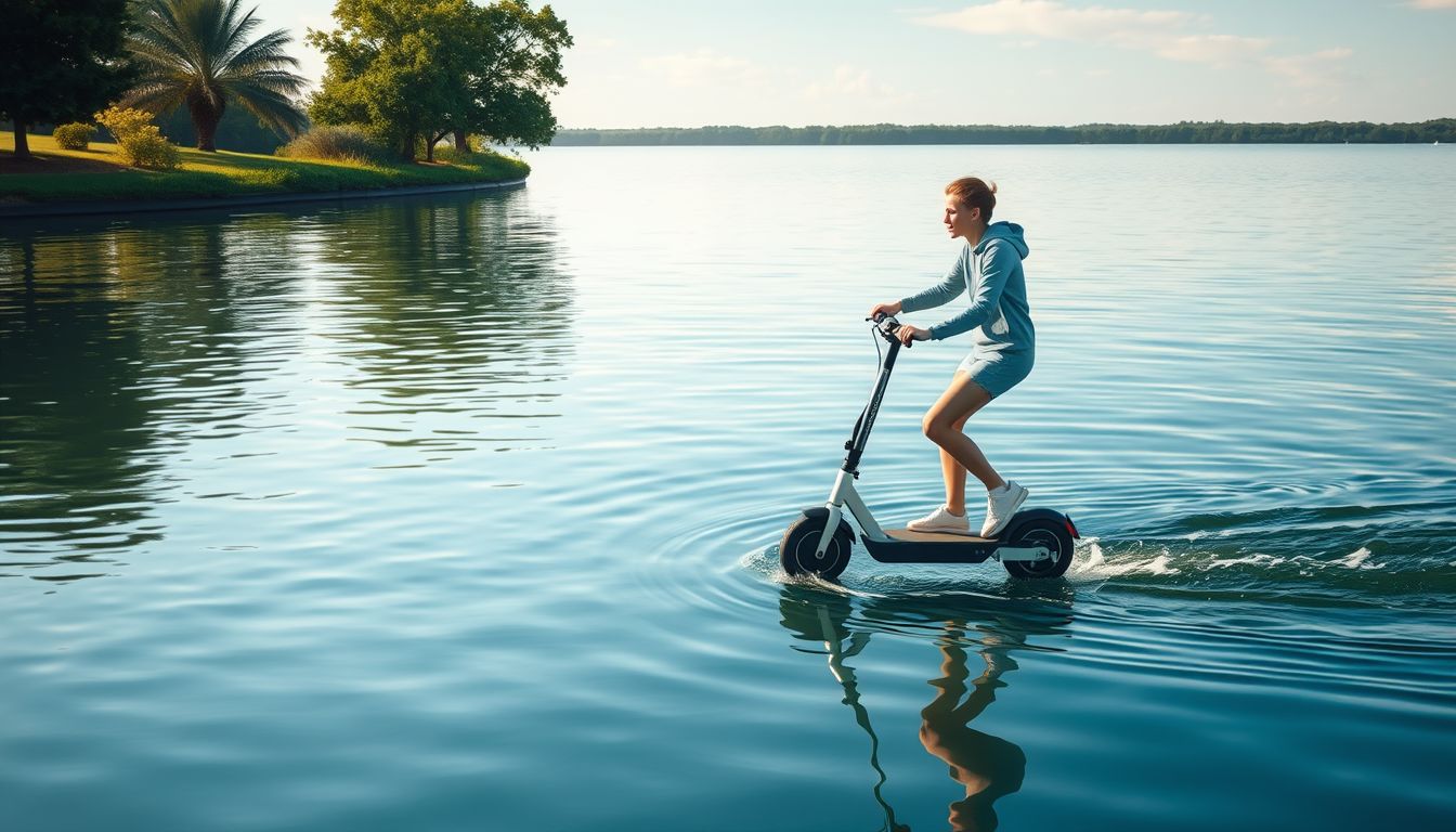 Rollerrel a vízben közlekedni az érzelmi egyensúly jelképe.