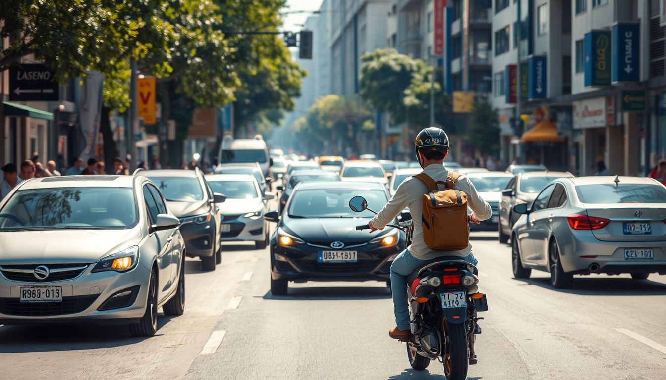 Rollerrel forgalmas úton közlekedni bátorságot és kockázatvállalást jelent.