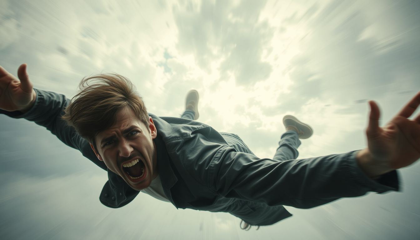A sikítás zuhanás közben a kontrollvesztést jelzi álomban.