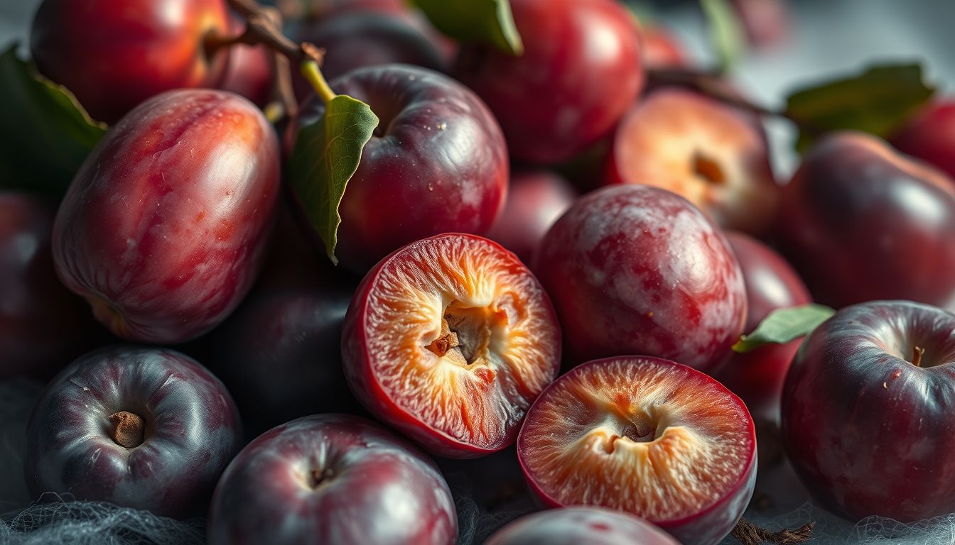 Szilva és gyümölcsök együtt álomban bőséget és termékenységet jelentenek.