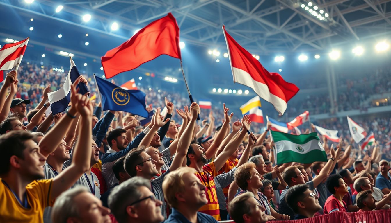 A versenyen szurkolás az önbizalom és támogatás jele.