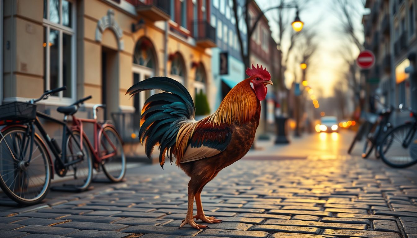 Kakas a városban előléptetést, sikert jelez az álomban.
