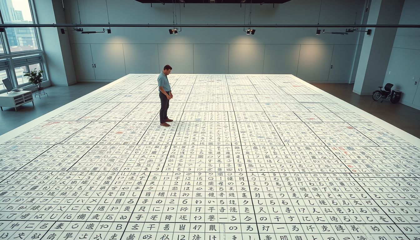 Az óriási Sudoku tábla a komplexitás és türelem szimbóluma.