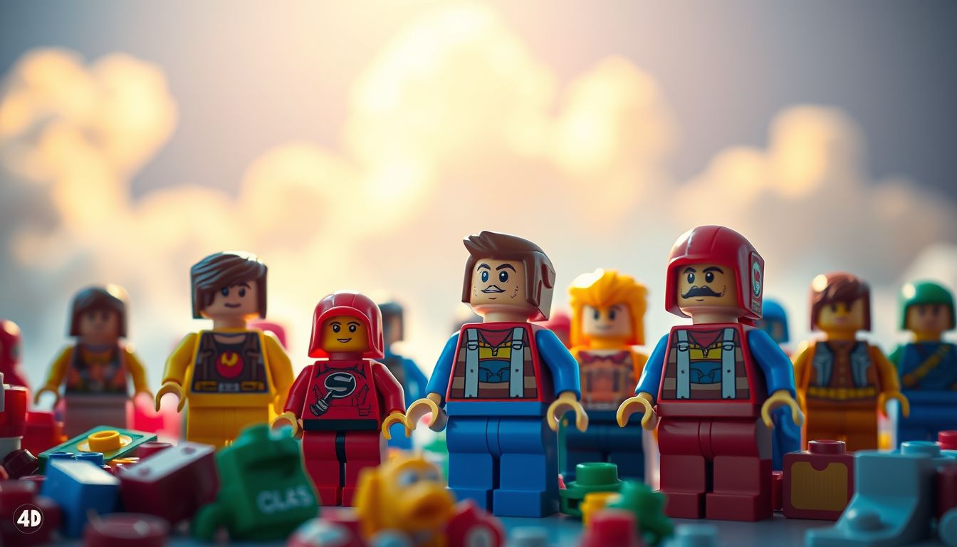A Lego figurák álomban a kreativitás és önkifejezés szimbólumai.