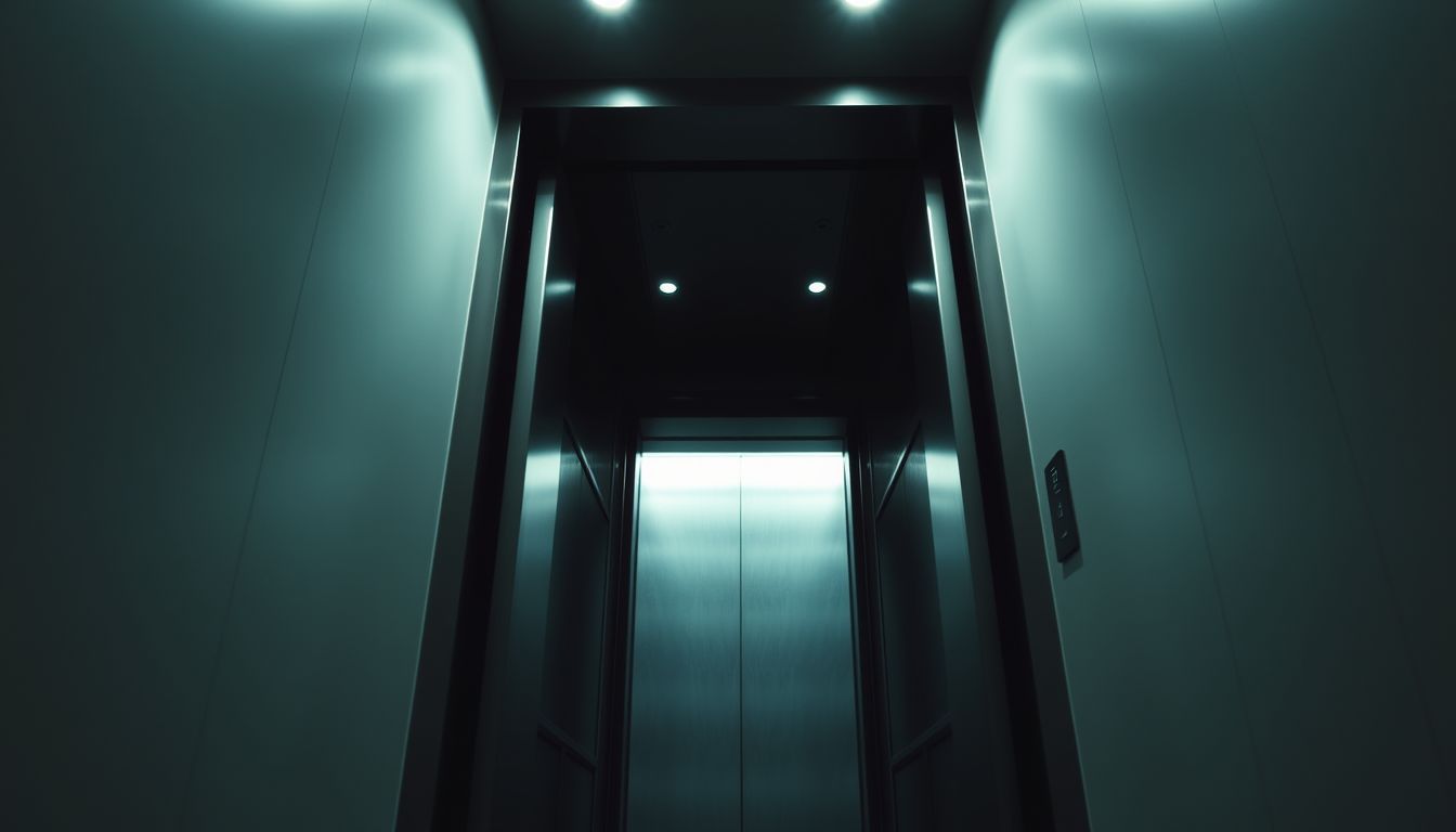 A lift lefelé zuhanása a kontroll elvesztését szimbolizálja.