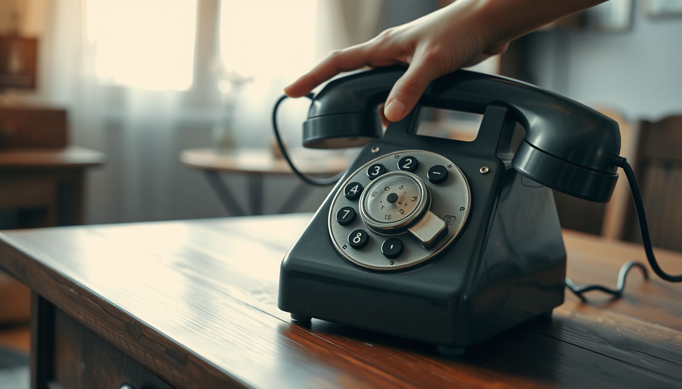Régi telefon megtalálása múltbéli kommunikáció újraéledését jelzi.