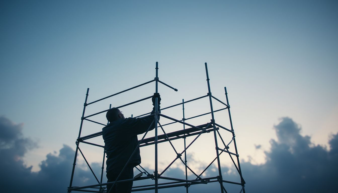 Az állvány bontása álomban új kihívások kezdetét jelzi.