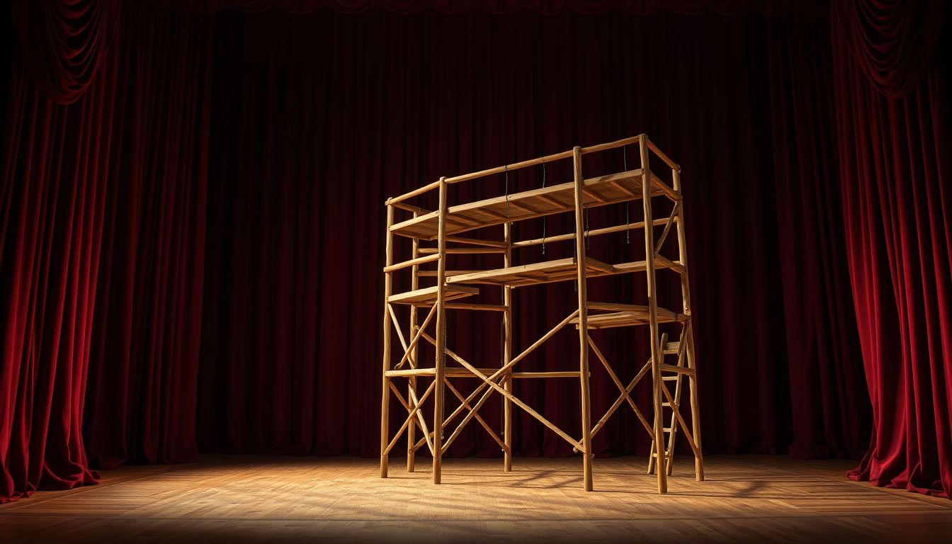 Álomállvány színházban a lehetőségek színpadára utal.