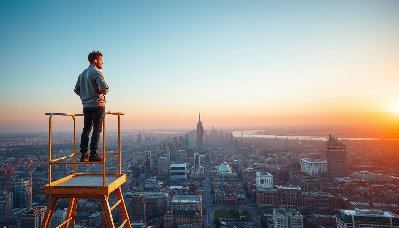 Álomban az állvány tetején állva önbizalmat érzünk.
