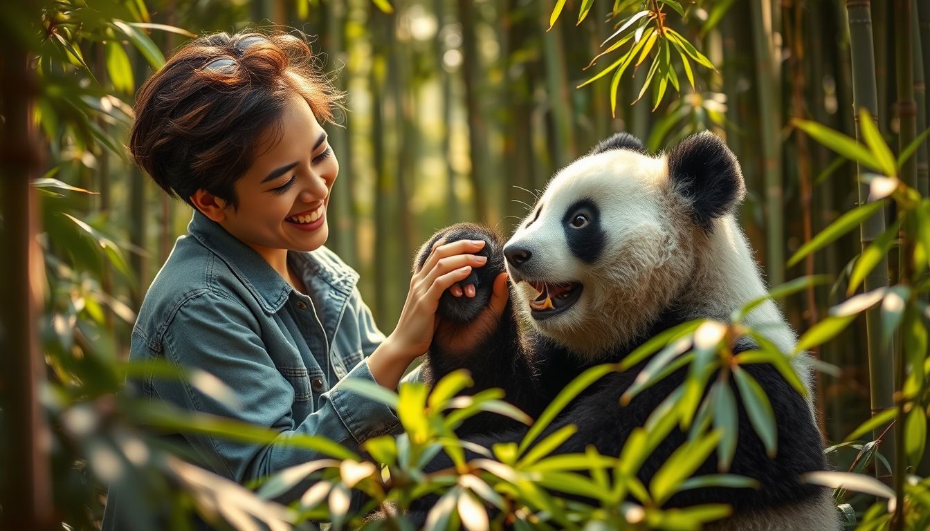 Az álombeli panda játék békés, megnyugtató kapcsolatot jelképez.