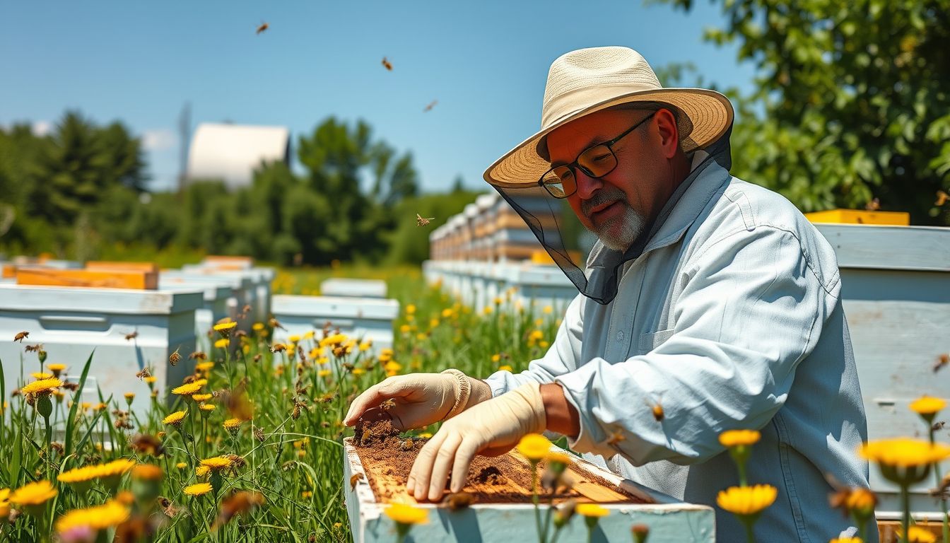 A védőfelszerelés nélküli méhész bátorságot és sebezhetőséget jelképez.