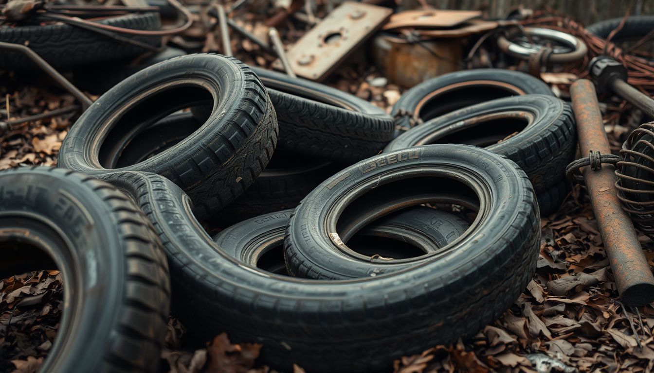 Az eldobott abroncsok komoly környezeti terhet jelentenek.