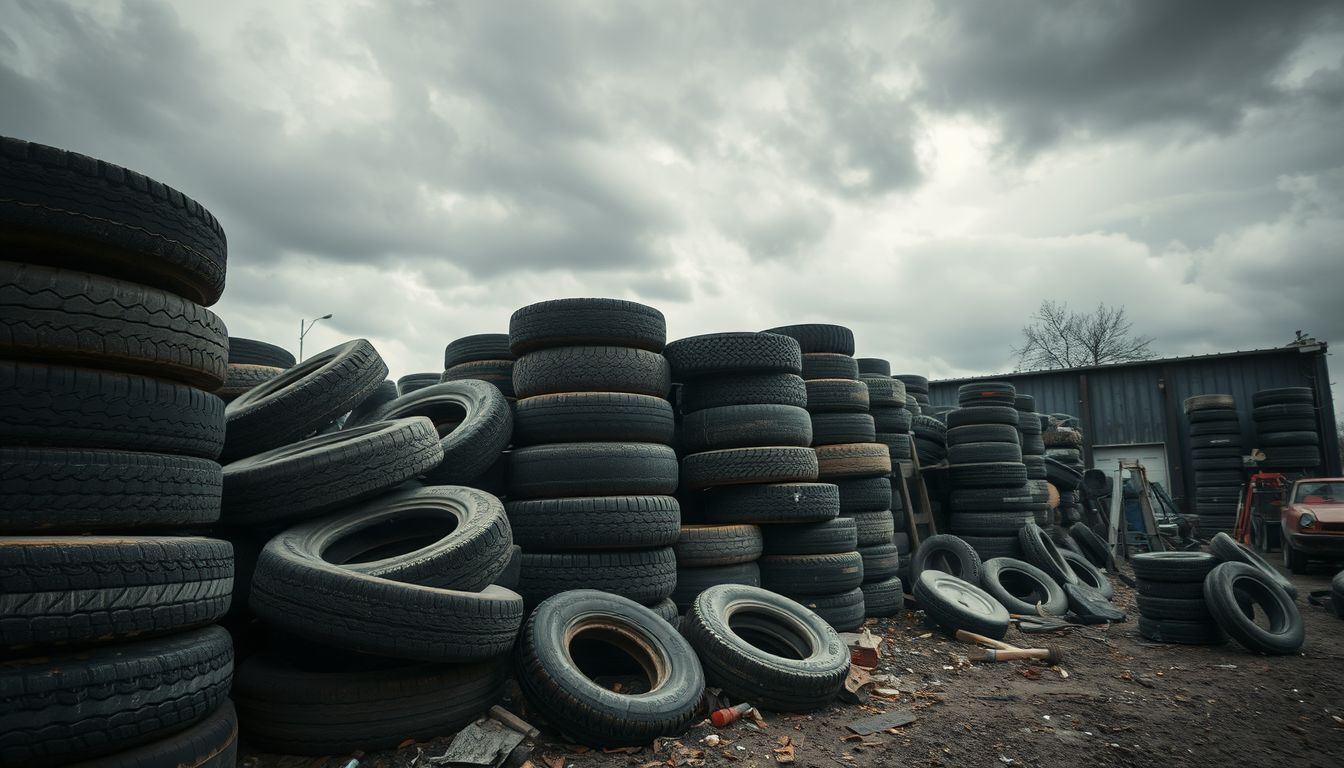 Az elhanyagolt abroncsok balesetveszélyesek és halmozódnak.