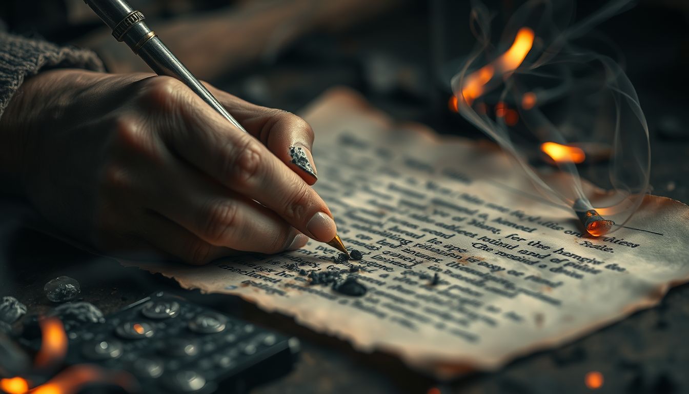 A hamuval írás álomban a múlt üzeneteit őrzi.